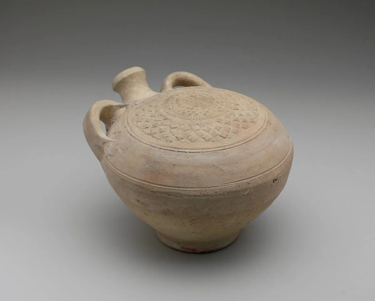 Flask with Molded Decoration — Unknown