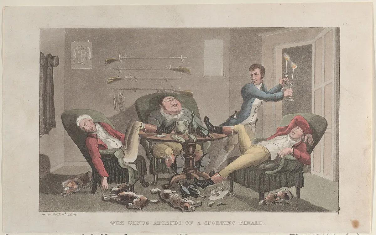 Quae Genus Attends on a Sporting Finale — Rudolph Ackermann, London|Thomas Rowlandson|J. Diggens|William Combe