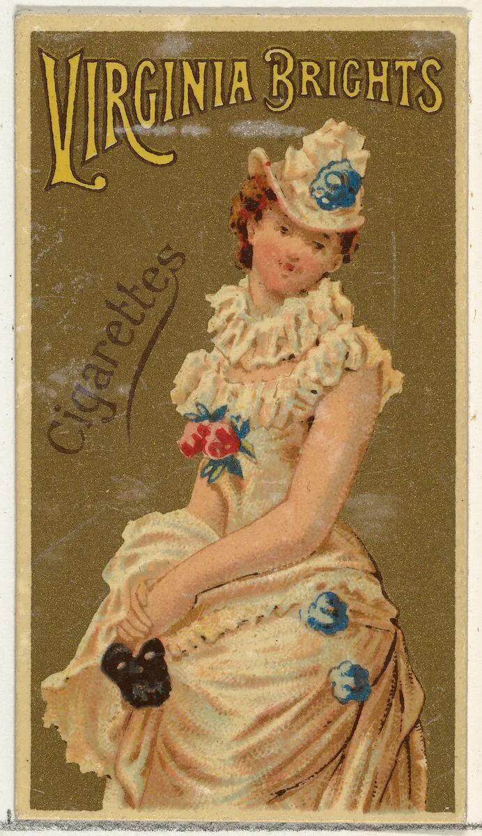 From the Girls and Children series (N64) promoting Virginia Brights Cigarettes for Allen & Ginter brand tobacco products — Allen & Ginter