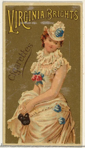 From the Girls and Children series (N64) promoting Virginia Brights Cigarettes for Allen & Ginter brand tobacco products
