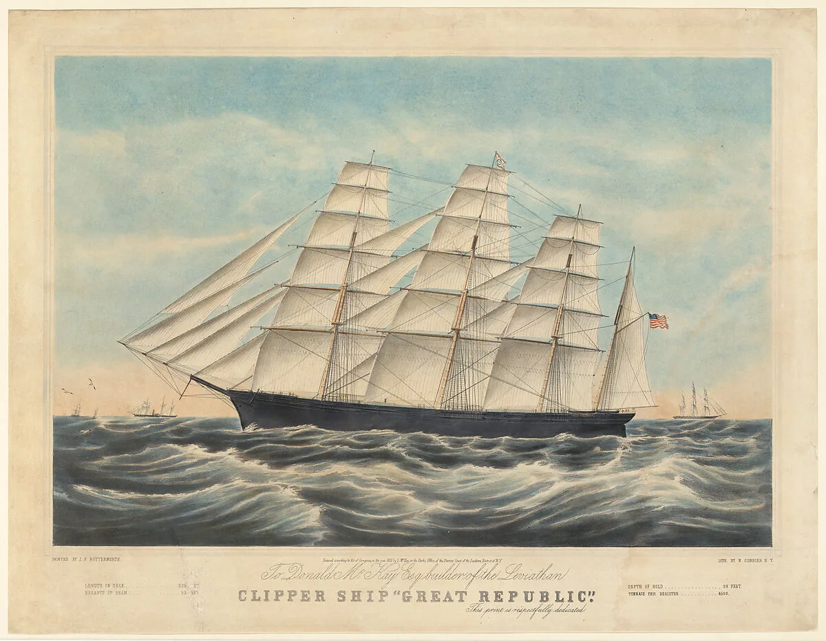Clipper Ship "Great Republic" — Nathaniel Currier|James E. Buttersworth