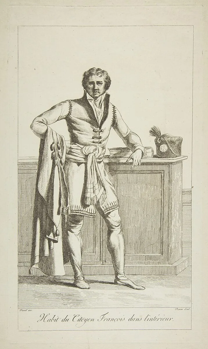 Inside Attire of the French Citizen — Jacques Louis David|baron Dominique Vivant Denon