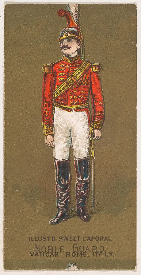 Noble Guard, Vatican, Rome, Italy, from the Military Series (N224) issued by Kinney Tobacco Company to promote Sweet Caporal Cigarettes — Kinney Brothers Tobacco Company