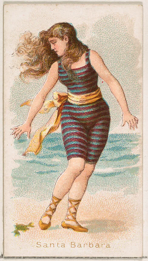 Santa Barbara, from the Fancy Bathers series (N187) issued by Wm. S. Kimball & Co. — William S. Kimball & Company