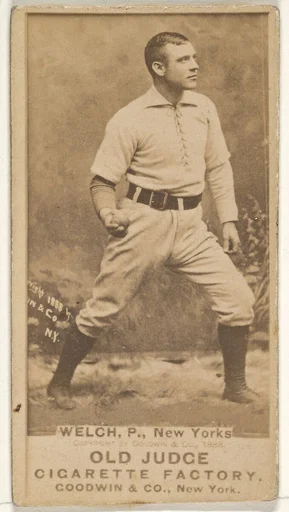 Michael "Mickey" Francis Welch, Pitcher, New York, from the Old Judge series (N172) for Old Judge Cigarettes