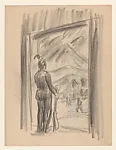 Preparatory sketch for paintings depicting the history of the Crown of the Andes — Gordon E. Paxson