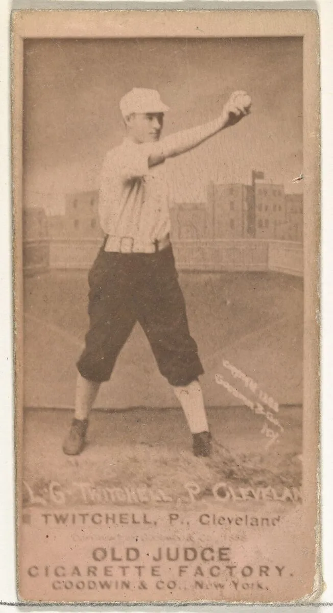 Lawrence Grant "Larry" Twitchell, Pitcher, Cleveland, from the Old Judge series (N172) for Old Judge Cigarettes — Goodwin & Company