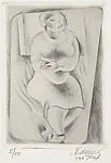 Woman seated with her arms crossed — Emilio Amero