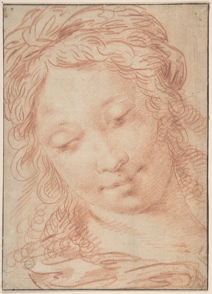 Female Head — Anonymous, Italian, Roman-Bolognese, 17th century