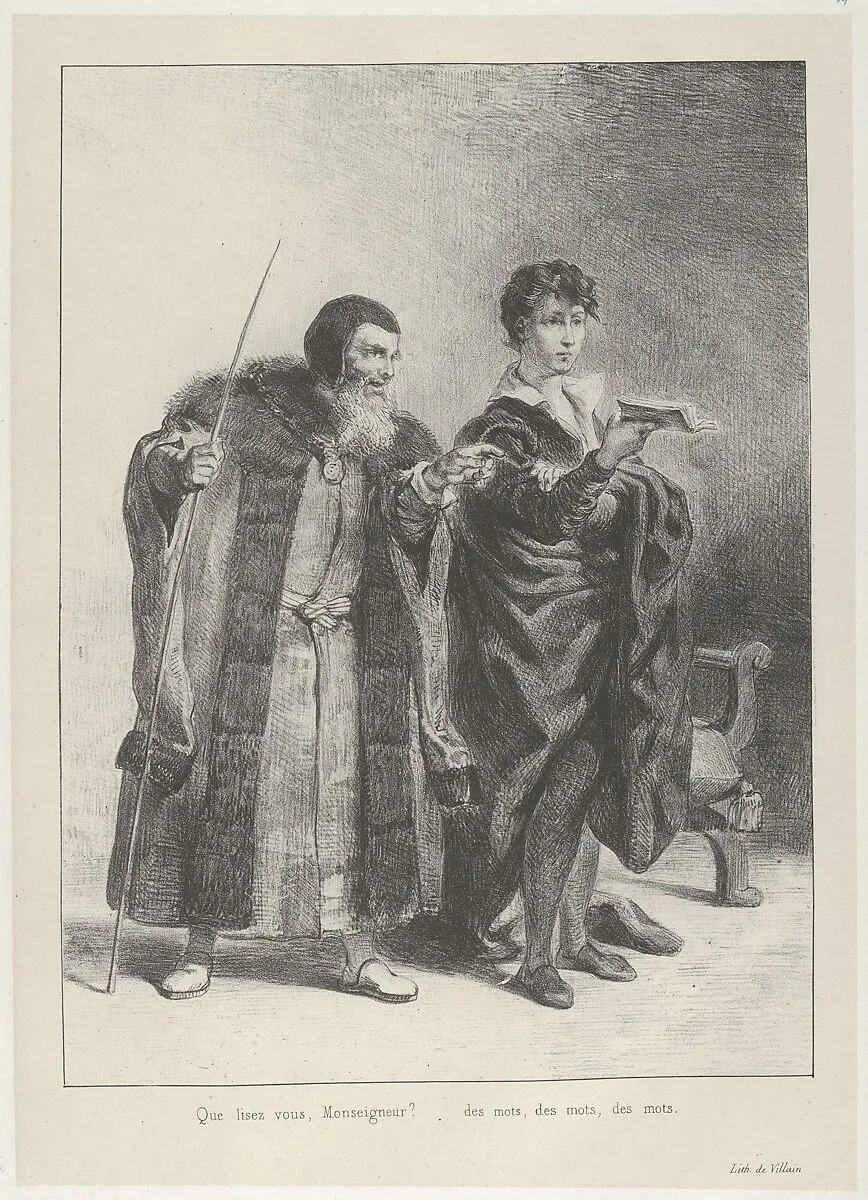 Polonius and Hamlet — Eugène Delacroix|Villain|William Shakespeare