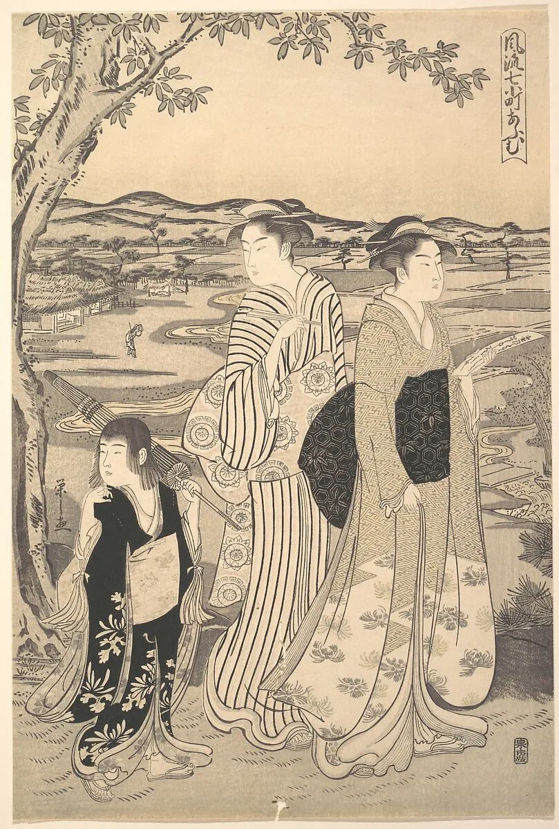 Onono Komachi|Parrot Komachi — Chōbunsai Eishi