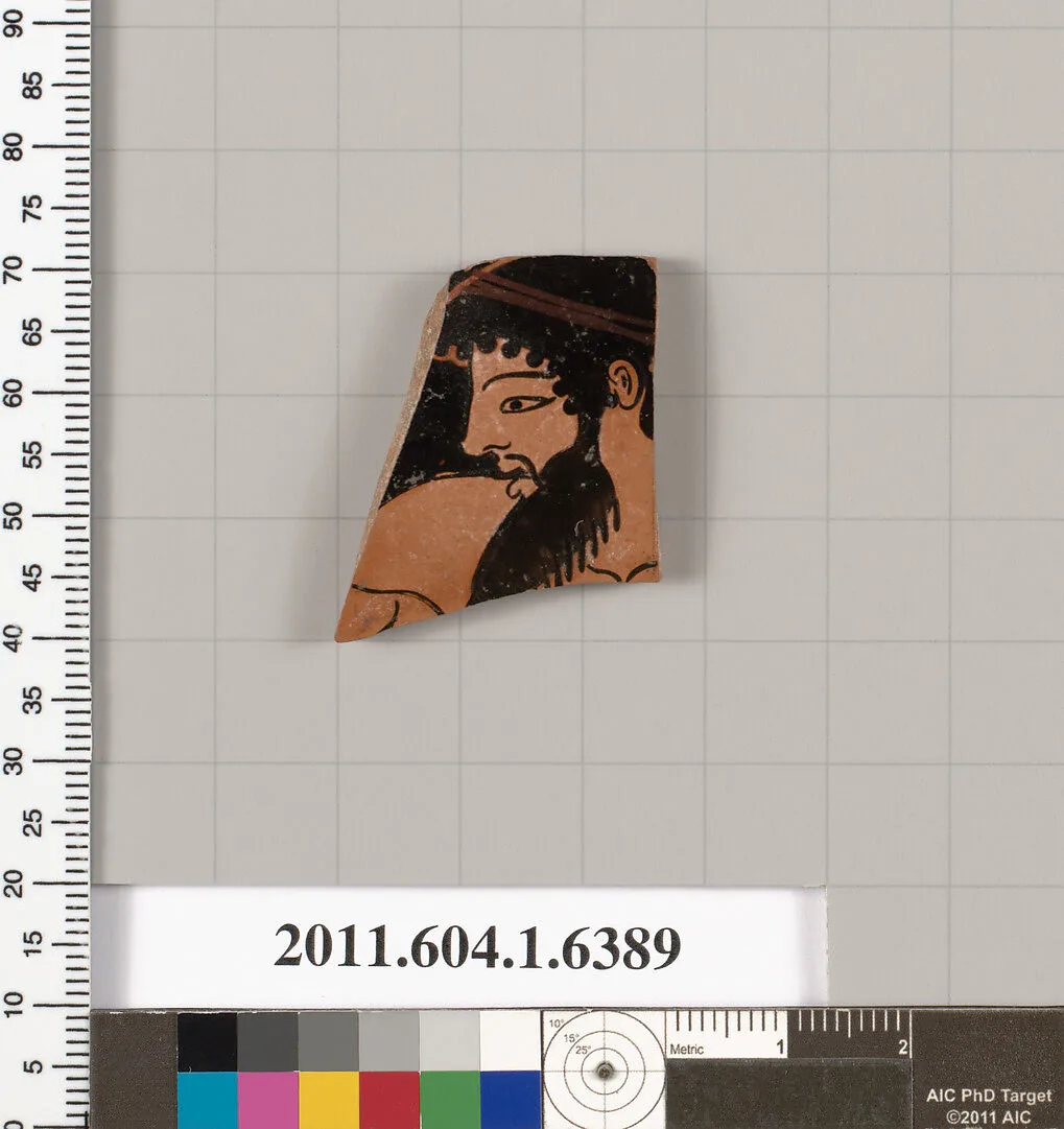 Terracotta fragment of a kylix (drinking cup) — Unknown