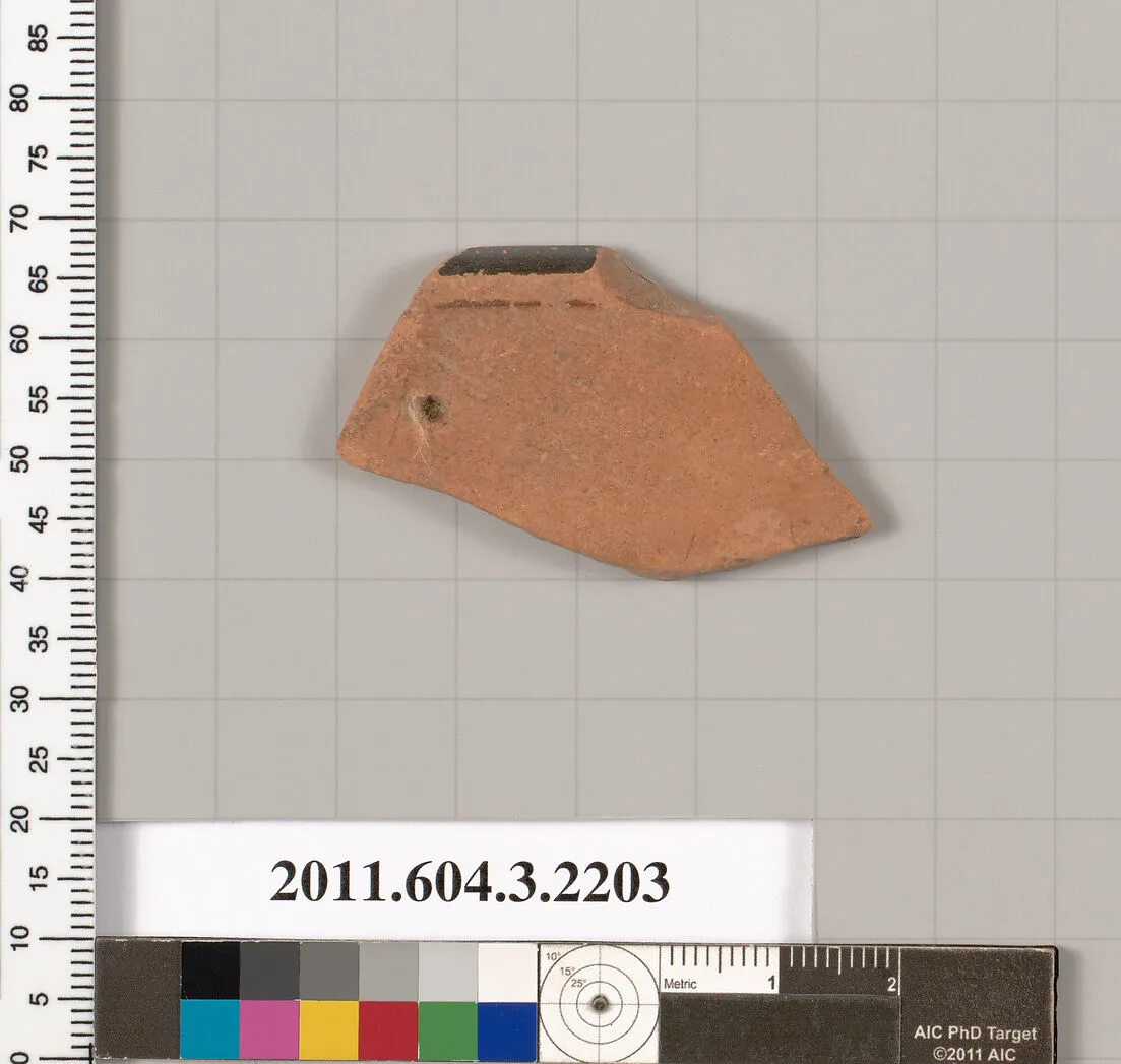 Terracotta rim fragment of a kylix (drinking cup) — Unknown