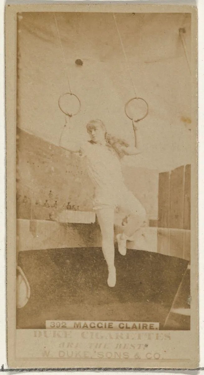 Card Number 392, Maggie Claire, from the Actors and Actresses series (N145-7) issued by Duke Sons & Co. to promote Duke Cigarettes — W. Duke, Sons & Co.