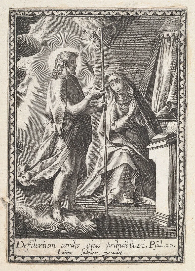 Christ Appearing to His Mother — Justus Sadeler|Anonymous