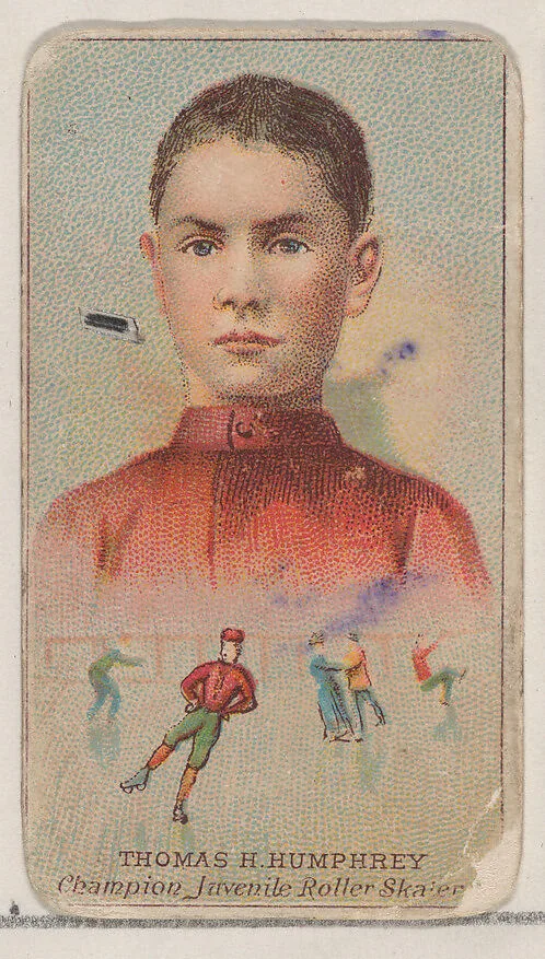 Thomas H. Humphrey, Champion Juvenile Roller Skater, from the Champions of Games and Sports series (N184, Type 2) issued by W.S. Kimball & Co. — W.S. Kimball & Co.