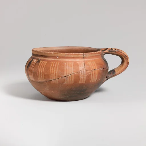 Terracotta one-handled cup
