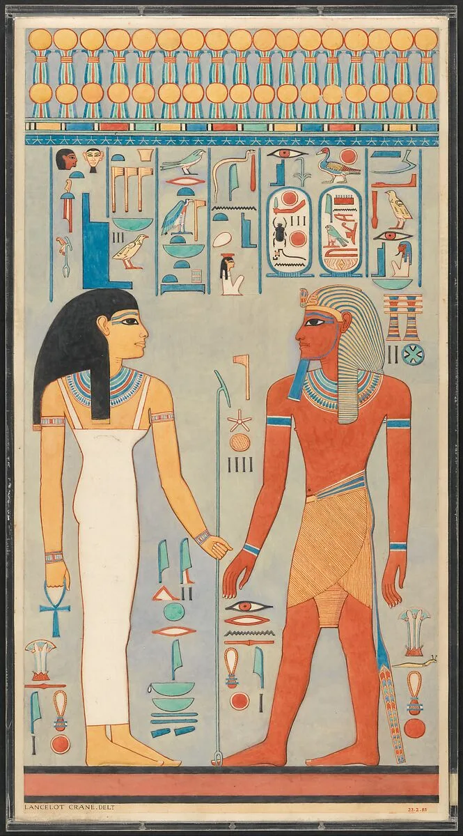 The King with Isis, Tomb of Haremhab — Lancelot Crane
