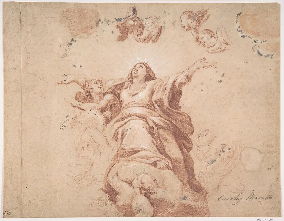 Assumption of the Virgin (after Carlo Maratta?) — Anonymous, Italian, Roman-Bolognese, 17th century