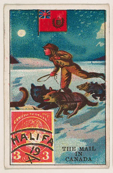 The Mail in Canada, bakery card from the Stamps and Mail Carriers of All Nations series (D73), issued by the Rochester Baking Company — Rochester Baking Company