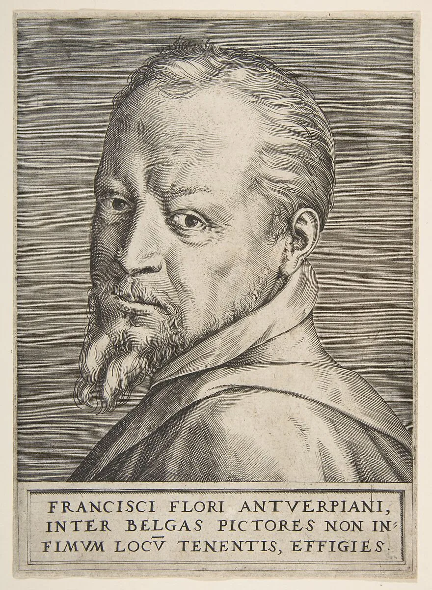 Bust portrait of Frans Floris — Giulio Bonasone