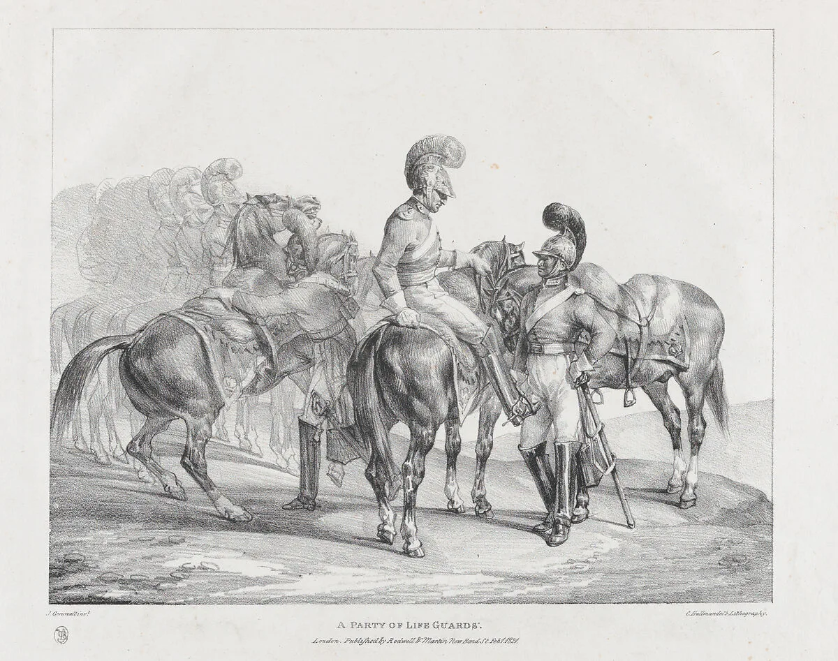 A Party of Life Guards — Rodwell & Martin|Théodore Gericault|Charles Joseph Hullmandel