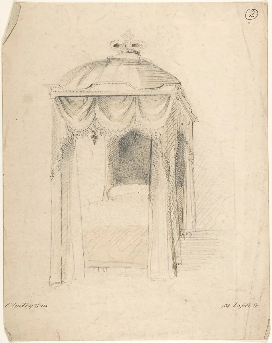 Design for a Bed with Canopy — Charles Hindley and Sons