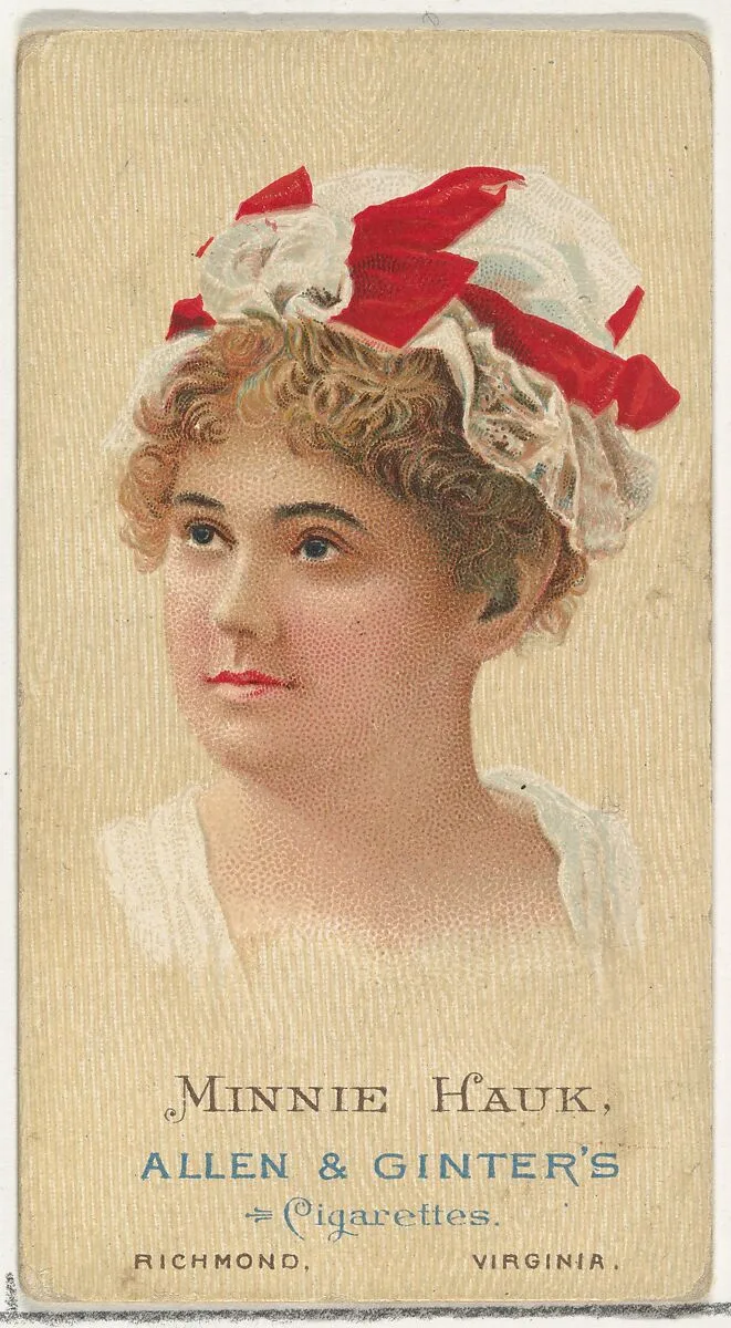 Minnie Hauk, from World's Beauties, Series 2 (N27) for Allen & Ginter Cigarettes — Lindner, Eddy & Claus|Allen & Ginter