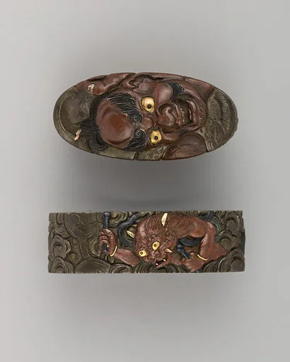 Sword-Hilt Collar and Pommel (Fuchigashira)