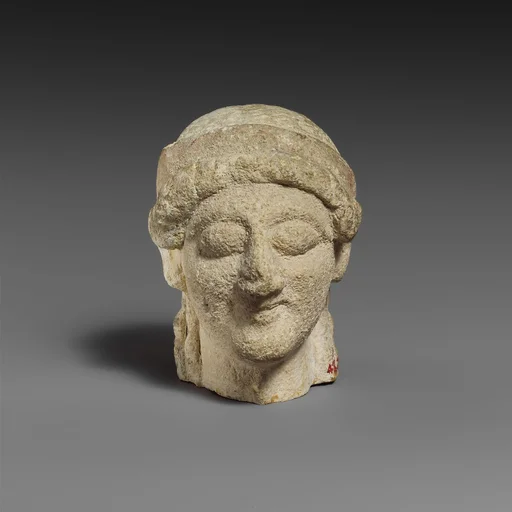 Female limestone head