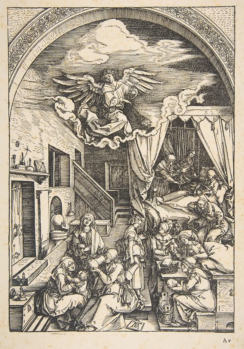 The Birth of the Virgin, from "The Life of the Virgin" — Albrecht Dürer