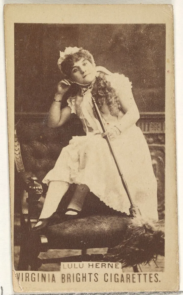 Lulu Herne, from the Actors and Actresses series (N45, Type 1) for Virginia Brights Cigarettes — Allen & Ginter