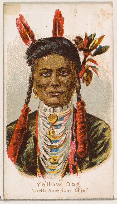 Yellow Dog, North American Chief, from the Savage and Semi-Barbarous Chiefs and Rulers series (N189) issued by Wm. S. Kimball & Co. — William S. Kimball & Company