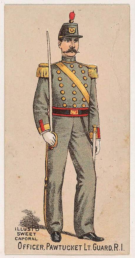 Officer, Pawtucket Light Guard, Rhode Island, from the Military Series (N224) issued by Kinney Tobacco Company to promote Sweet Caporal Cigarettes — Kinney Brothers Tobacco Company