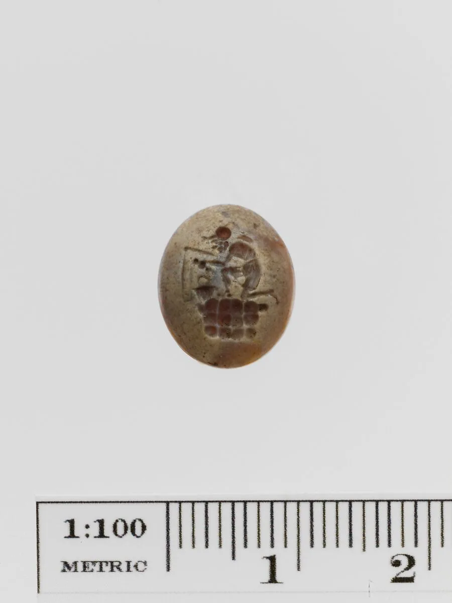 Agate ring stone intaglio: fisherman — Unknown