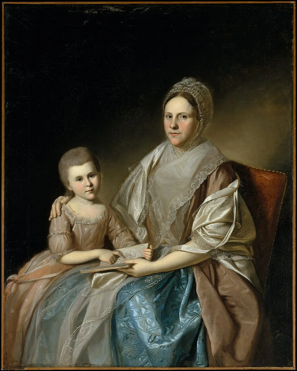 Mrs. Samuel Mifflin and Her Granddaughter Rebecca Mifflin Francis — Charles Willson Peale
