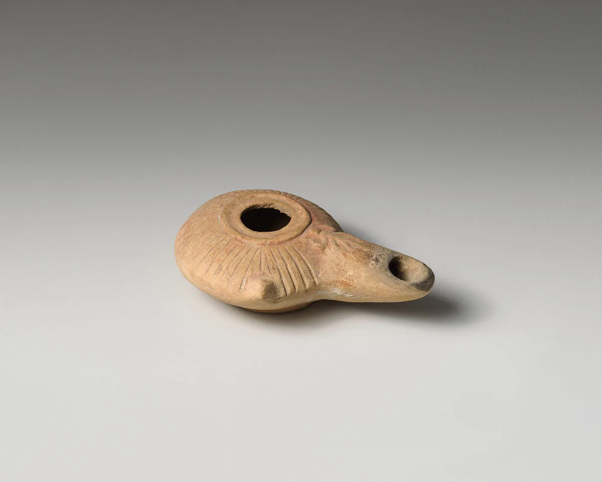 Terracotta oil lamp — Unknown
