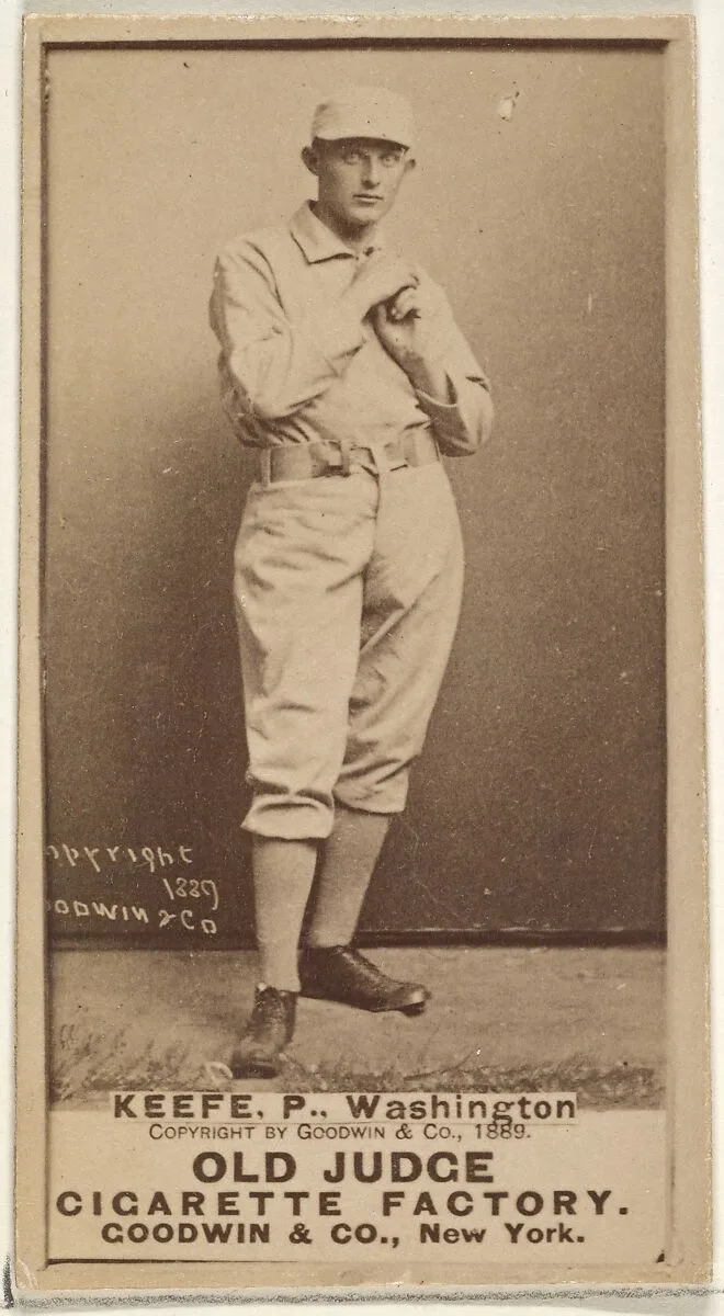 George Washington Keefe, Pitcher, Washington Nationals, from the Old Judge series (N172) for Old Judge Cigarettes — Goodwin & Company