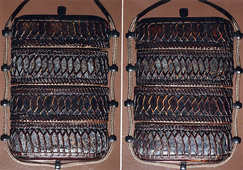 亀甲竹細工印籠|Tortoiseshell and Basketry Inrō — Unknown
