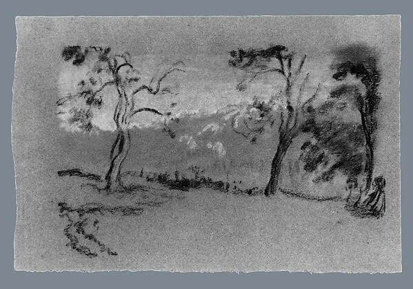 Landscape: Two Trees — Arthur B. Davies