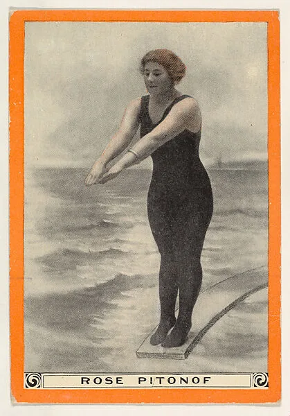 Rose Pitonof, No. 8, Floating, from the Champion Women Swimmers series (T221), issued by Pan Handle Scrap — Pan Handle Scrap Company