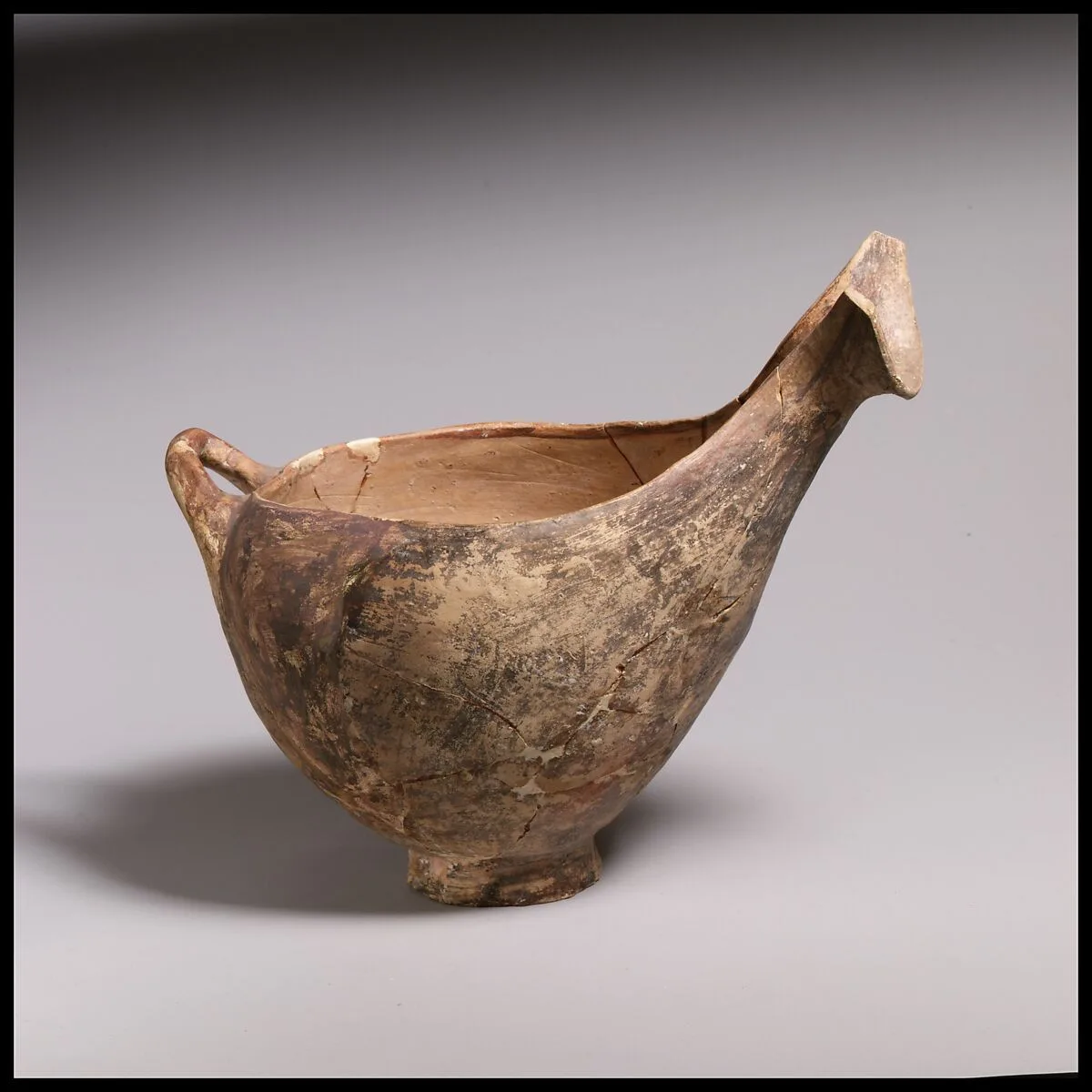 Terracotta sauceboat — Unknown