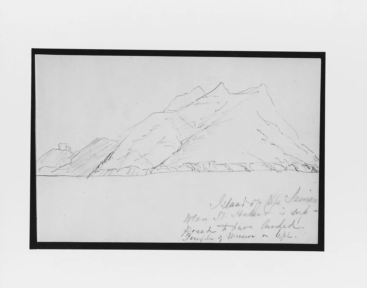 Island off Cape Sunium (from Sketchbook) — Mary Newbold Sargent