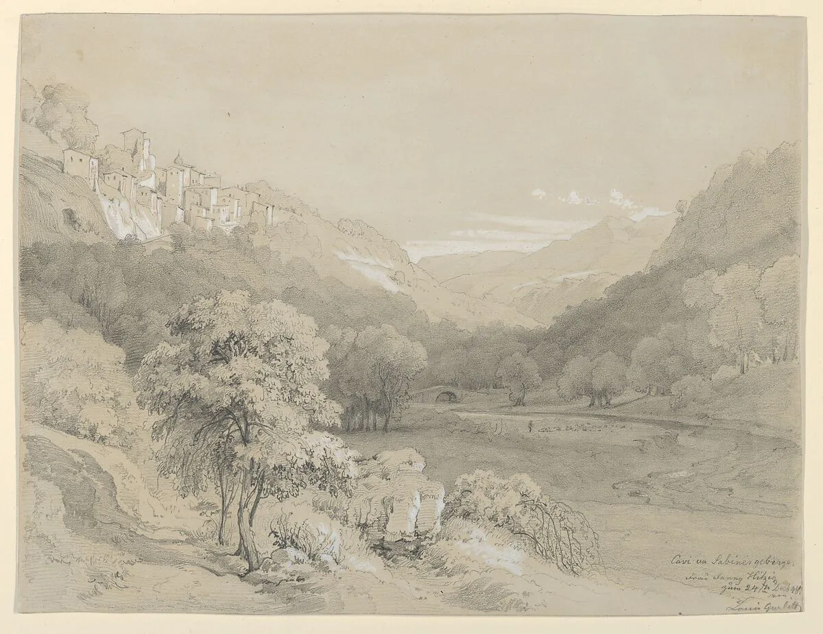 A View of Cavi in the Sabine Hills — Louis Gurlitt