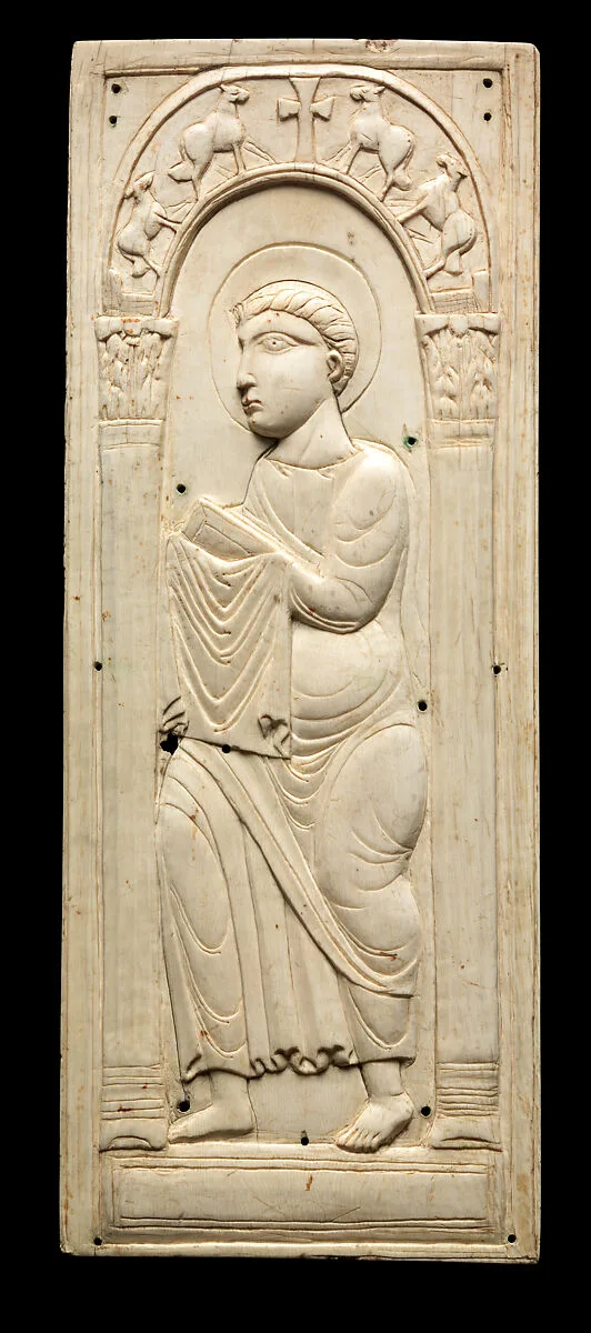 Ivory Plaque with Saint Paul (?) — Unknown