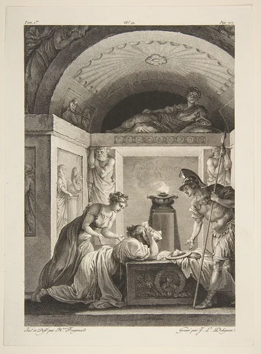 La Matrone d'Ephese, from Contes et nouvelles en vers par Jean de La Fontaine. A Paris, de l'imprimerie de P. Didot, l'an III de la République, 1795