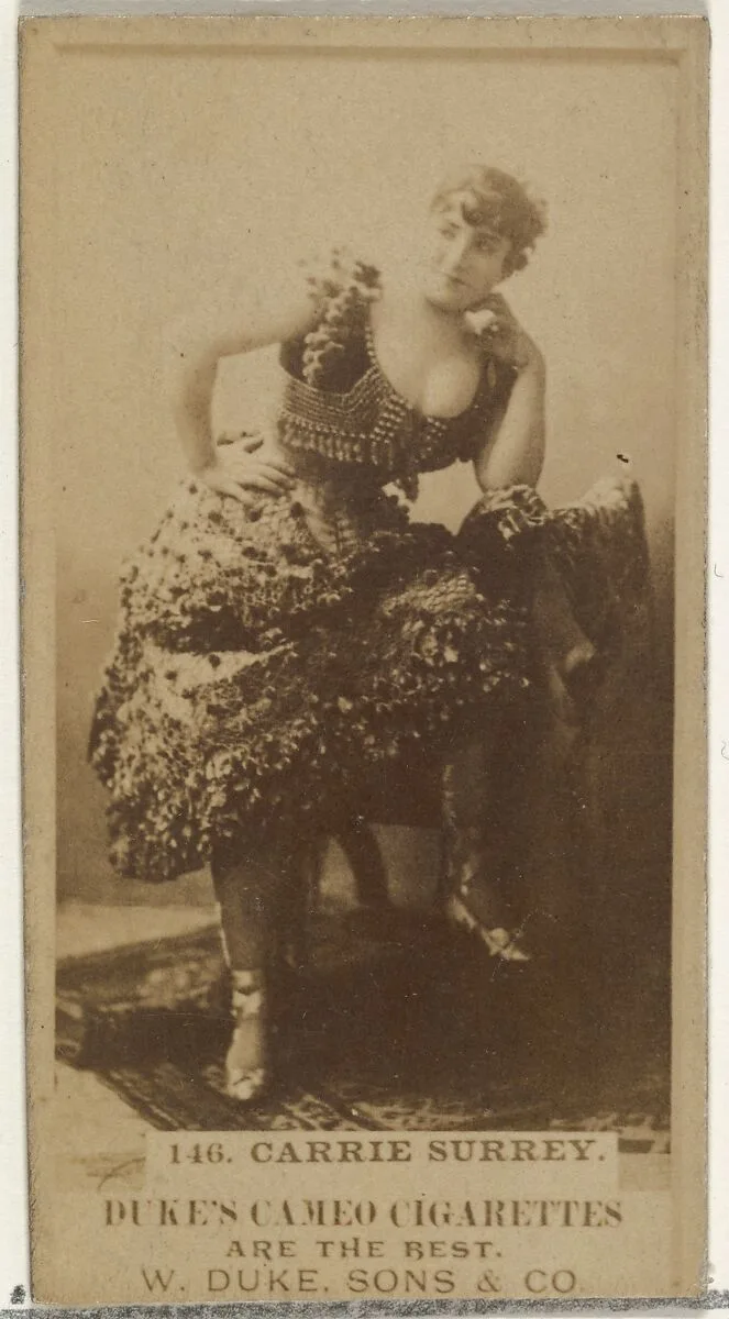 Card Number 146, Carrie Surrey, from the Actors and Actresses series (N145-5) issued by Duke Sons & Co. to promote Cameo Cigarettes — W. Duke, Sons & Co.