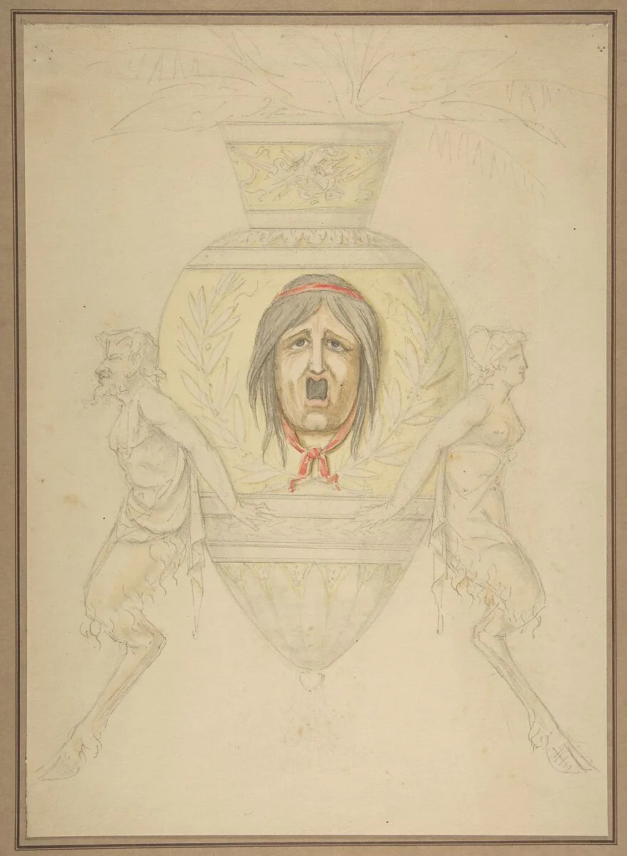Design for a vase — Anonymous, French, 19th century