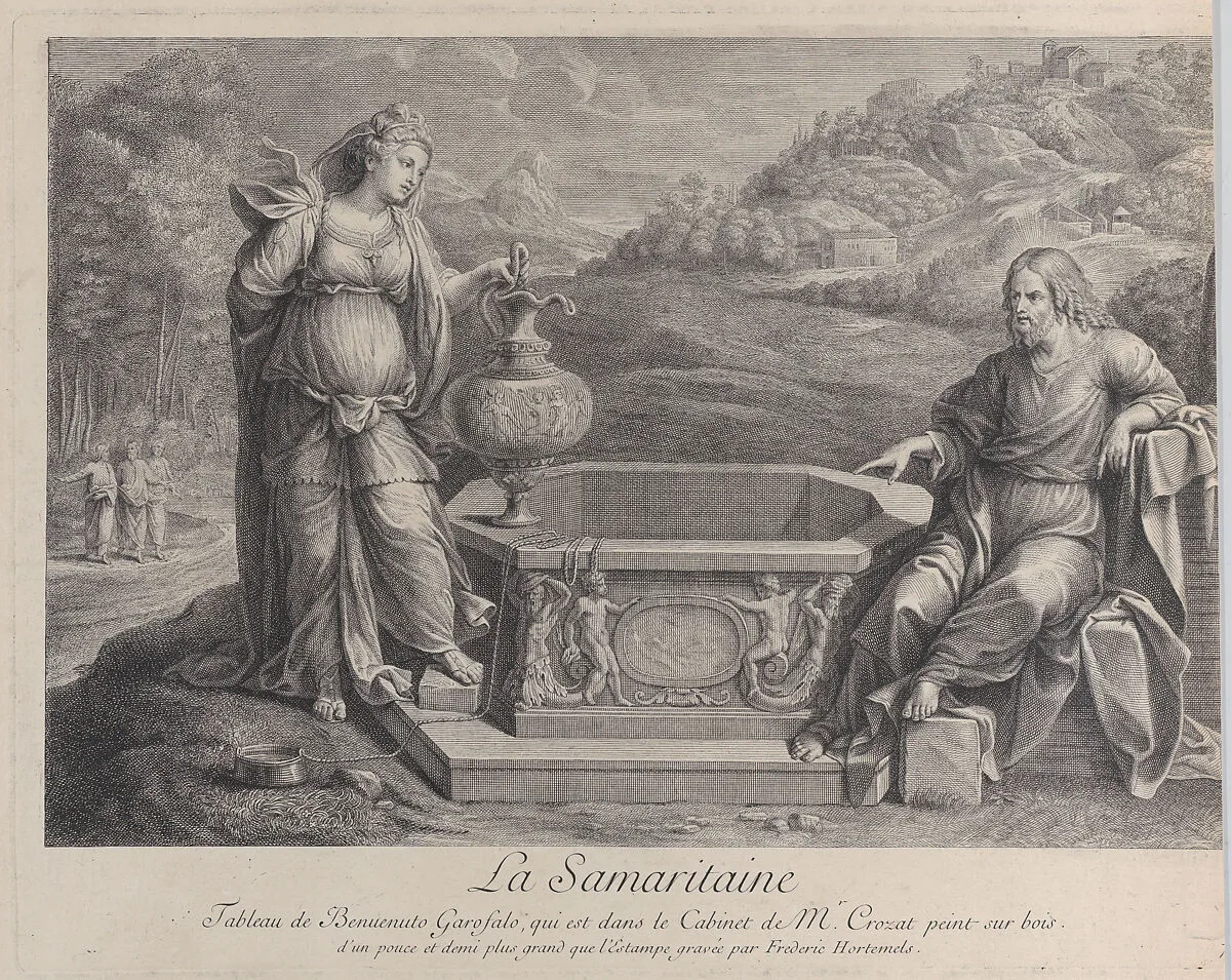 Christ, seated at right, and the woman of Samaria, who stands at left — Garofalo (Benvenuto Tisi da Garofalo)|Frédéric Horthemels
