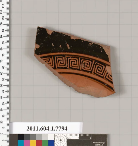 Terracotta fragment of a kylix (drinking cup)
